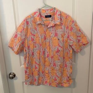 Vibrant Tropical Print Vineyard Vines Men's Shirt